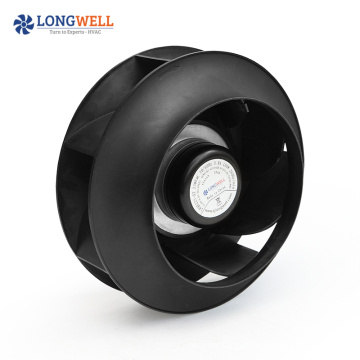 250mm DC 24V 48V BLDC 0~10V PWM Plastic DC backward curved centrifugal ventilation fan blower